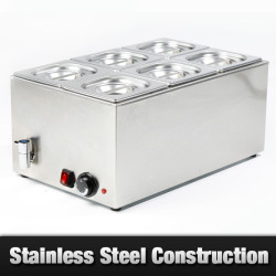 Fischer Hot Bain Marie, 6 x 1/6 GN Trays - 8710.1.6